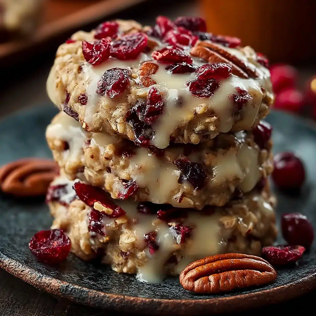 No-Bake Cranberry Pecan Praline Cookies Recipe - Recipe Image