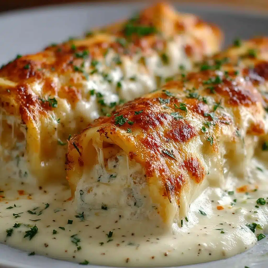 Chicken Alfredo Lasagna Rolls Recipe