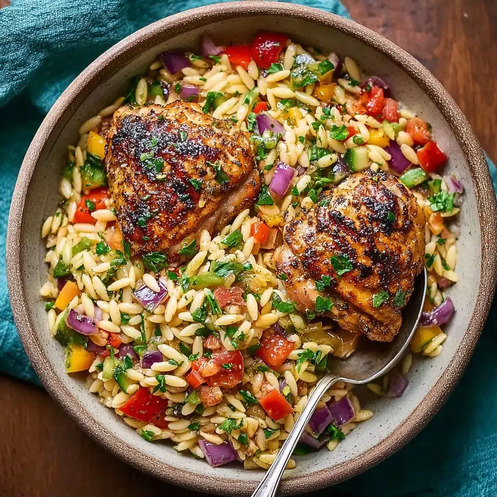 Flavorful Mediterranean Chicken Orzo Recipe - Recipe Image