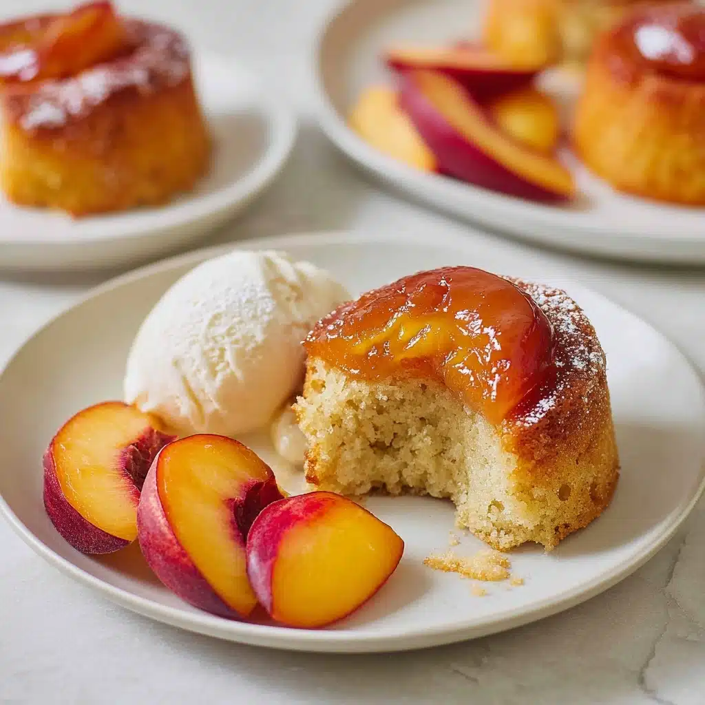 Peach Upside Down Mini Cakes Recipe - Recipe Image