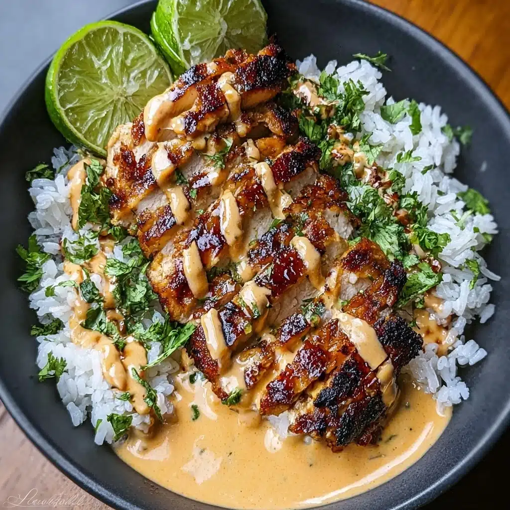Sweet Chili Chicken Bowl with Coconut Lime Drizzle Recipe