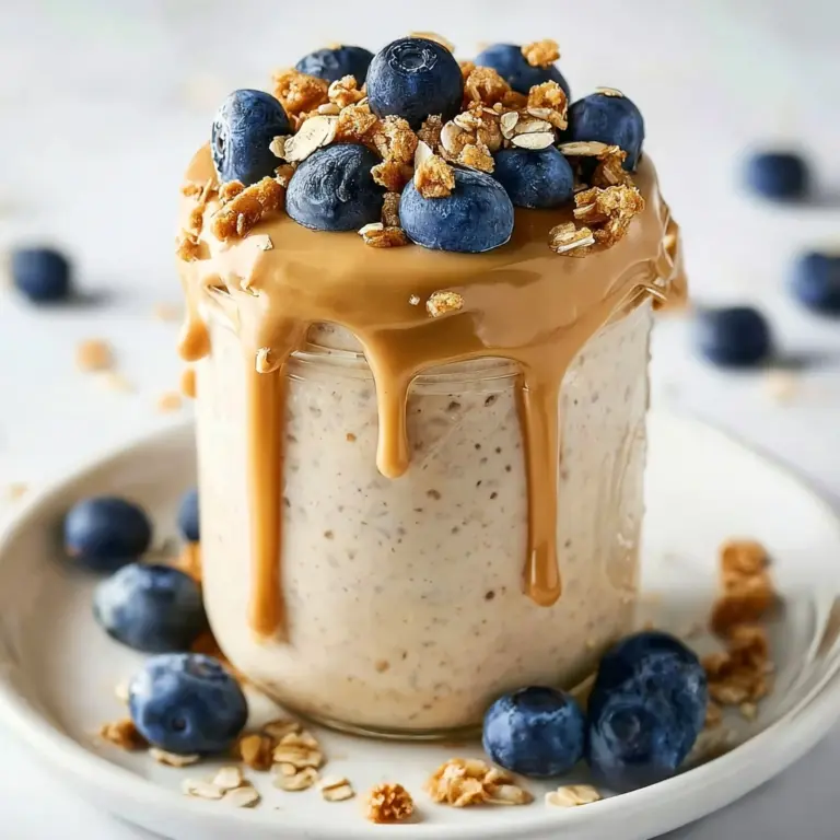Blended Peanut Butter Overnight Oats Recipe