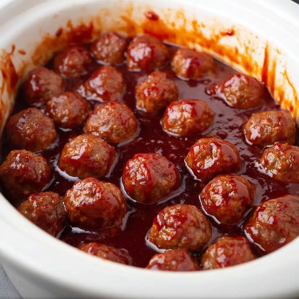 Slow Cooker Party Meatballs Recipe - Recipe Image