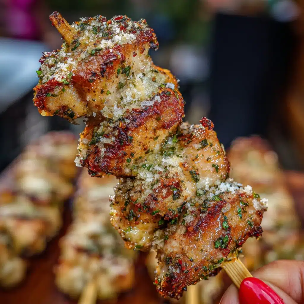 Garlic Parmesan Chicken Skewers Recipe - Recipe Image