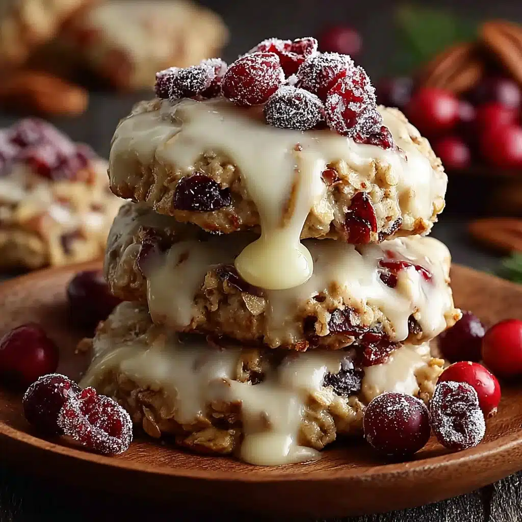 No-Bake Cranberry Pecan Praline Cookies Recipe