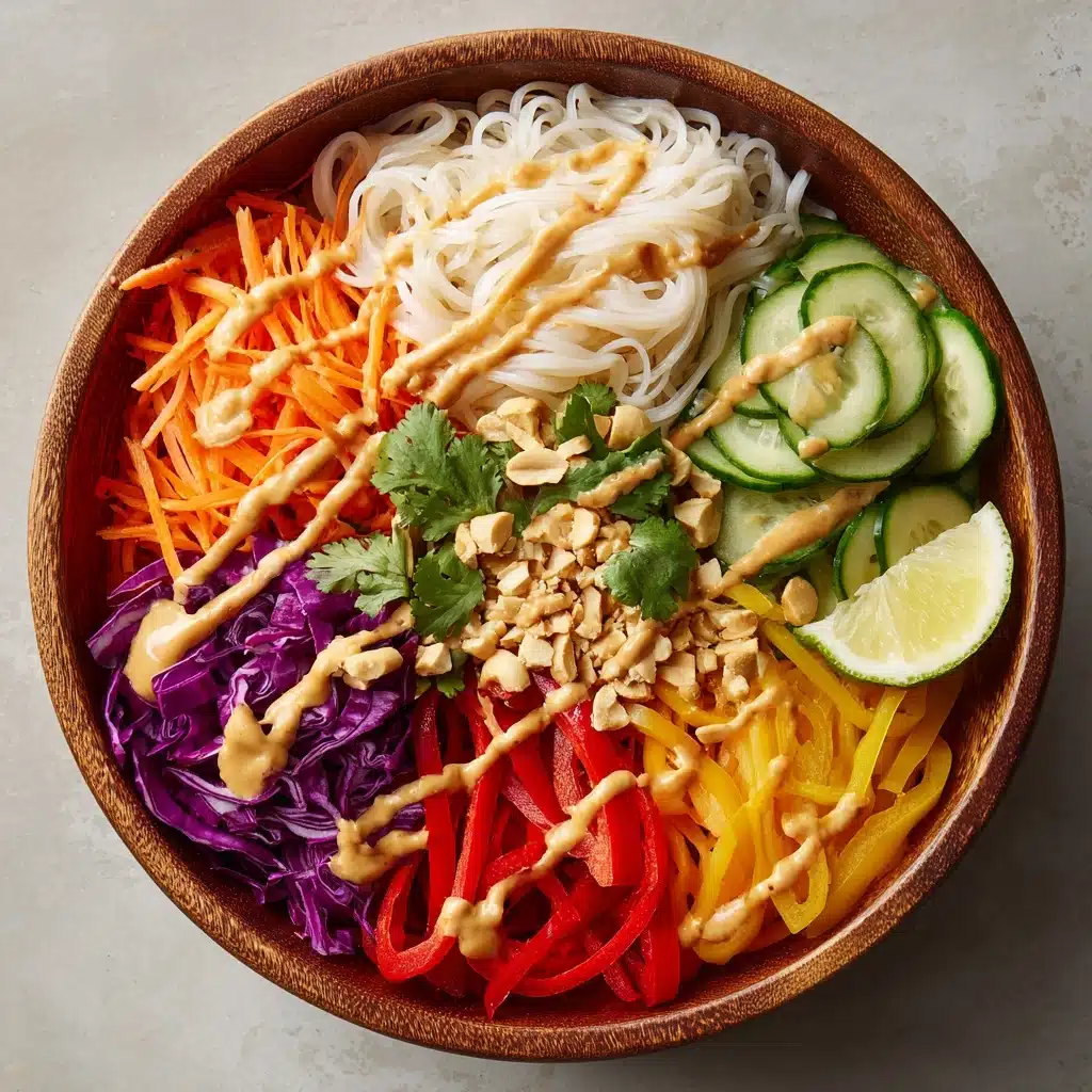 Spring Roll Salad with Peanut Sauce Recipe