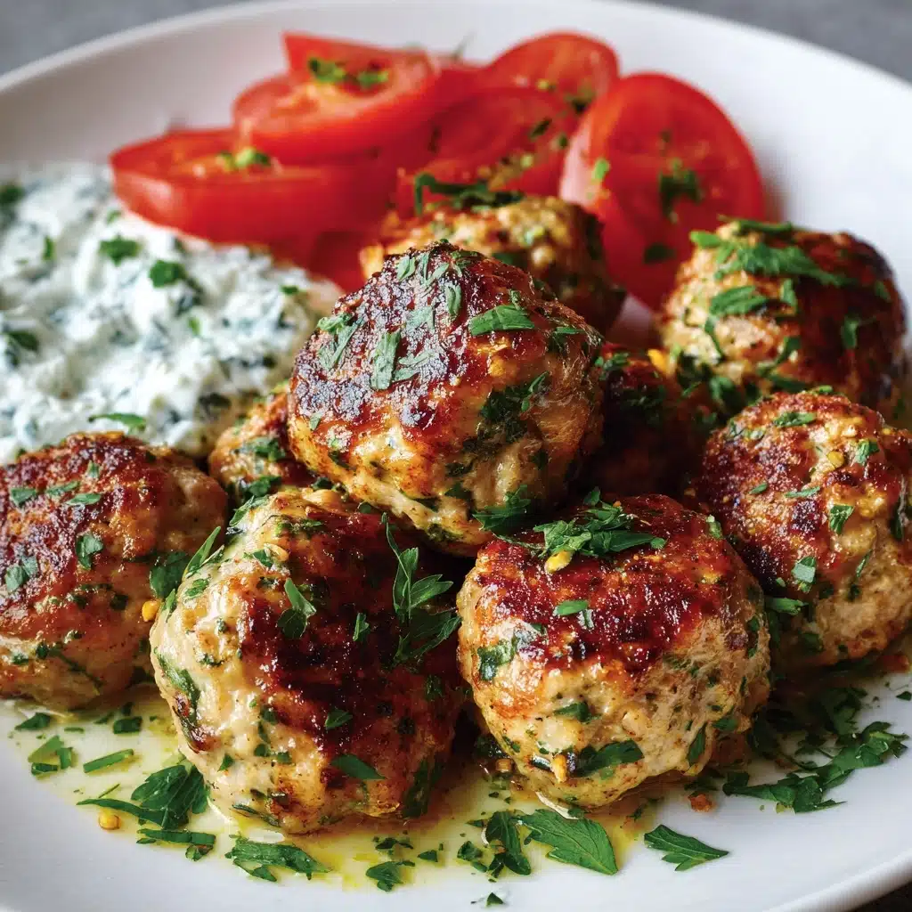 Greek Turkey Meatballs with Tzatziki Recipe - Recipe Image