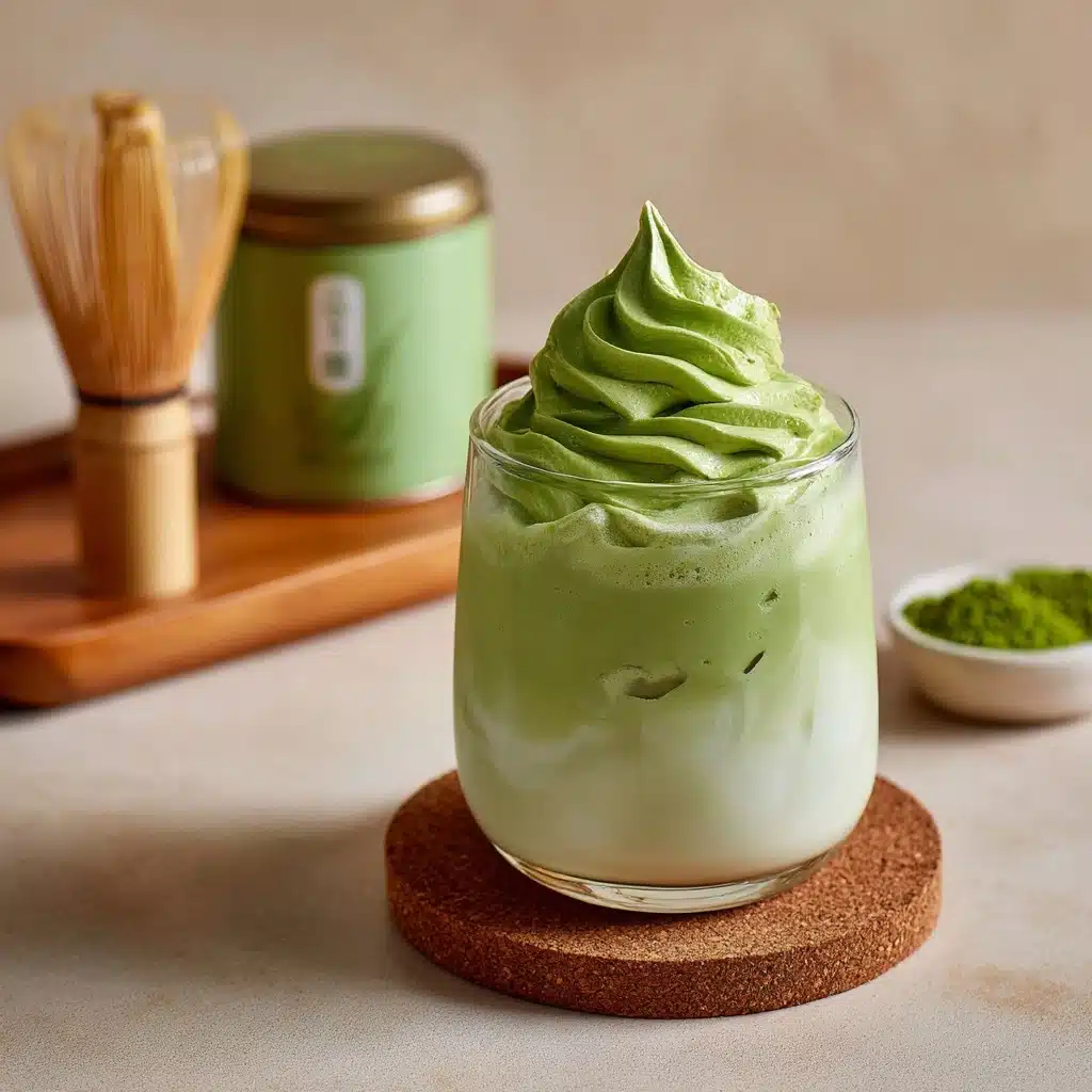 Matcha Frappe with Matcha Whipped Cream Recipe - Recipe Image