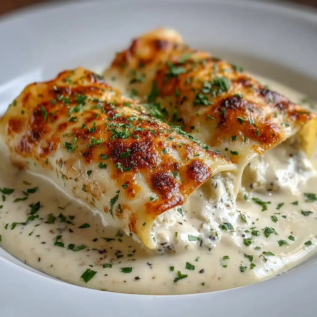 Chicken Alfredo Lasagna Rolls Recipe - Recipe Image