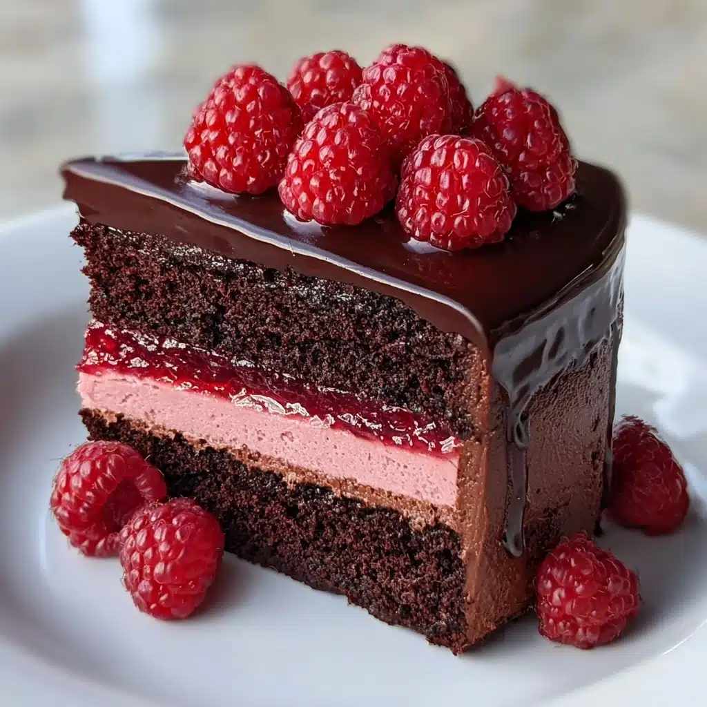 Dark Chocolate Raspberry Mousse Cake Recipe