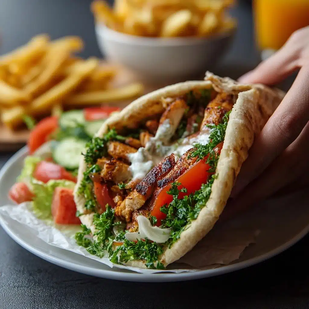 Mediterranean Chicken Gyros with Creamy Feta Tzatziki Recipe - Recipe Image