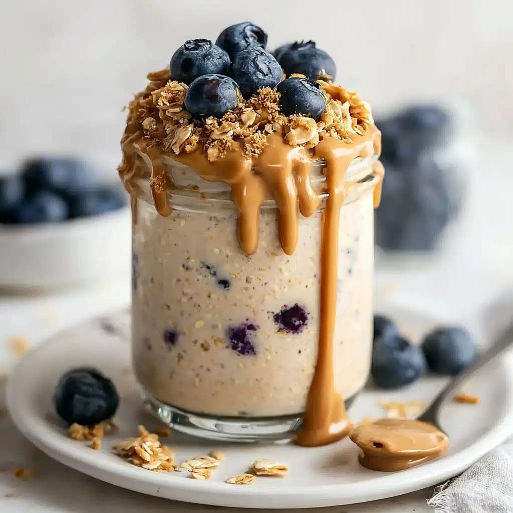 Blended Peanut Butter Overnight Oats Recipe - Recipe Image