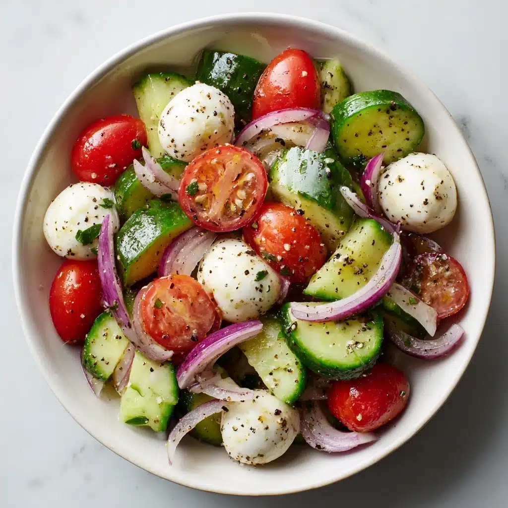 Fresh Cucumber Caprese Salad Recipe - Recipe Image