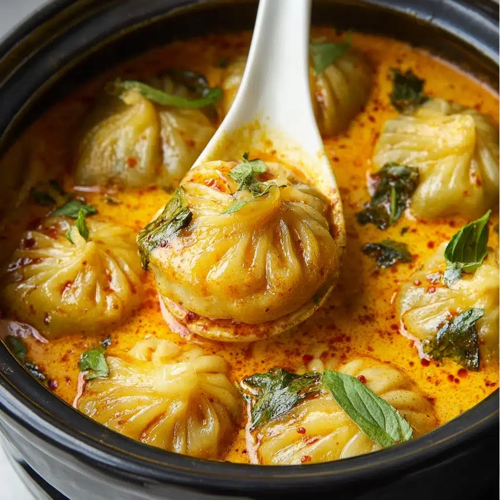 Soup Dumplings in Thai Red Curry Sauce Recipe - Recipe Image