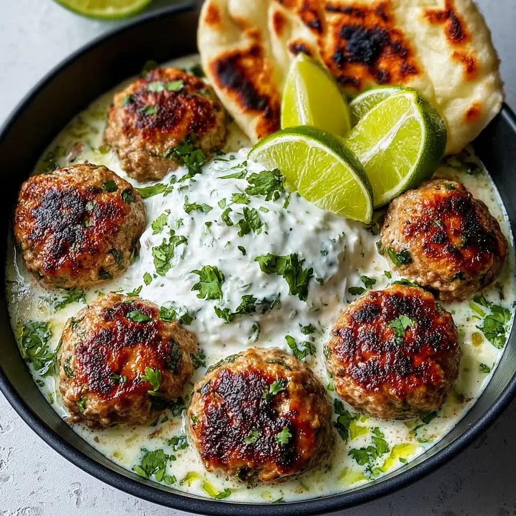Juicy Greek Chicken Meatballs with Tzatziki Recipe