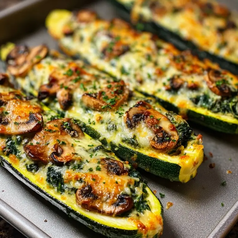 and Ricotta Stuffed Zucchini Boats Recipe