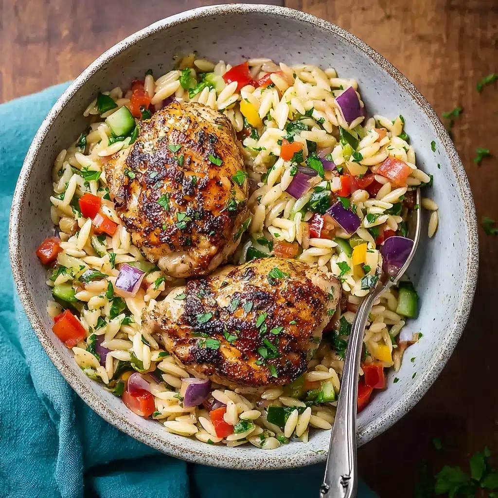 Flavorful Mediterranean Chicken Orzo Recipe - Recipe Image
