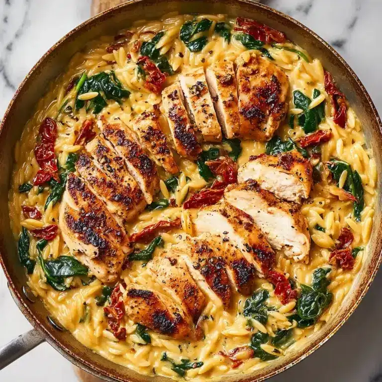 Creamy Sun-Dried Tomato Chicken Orzo Recipe