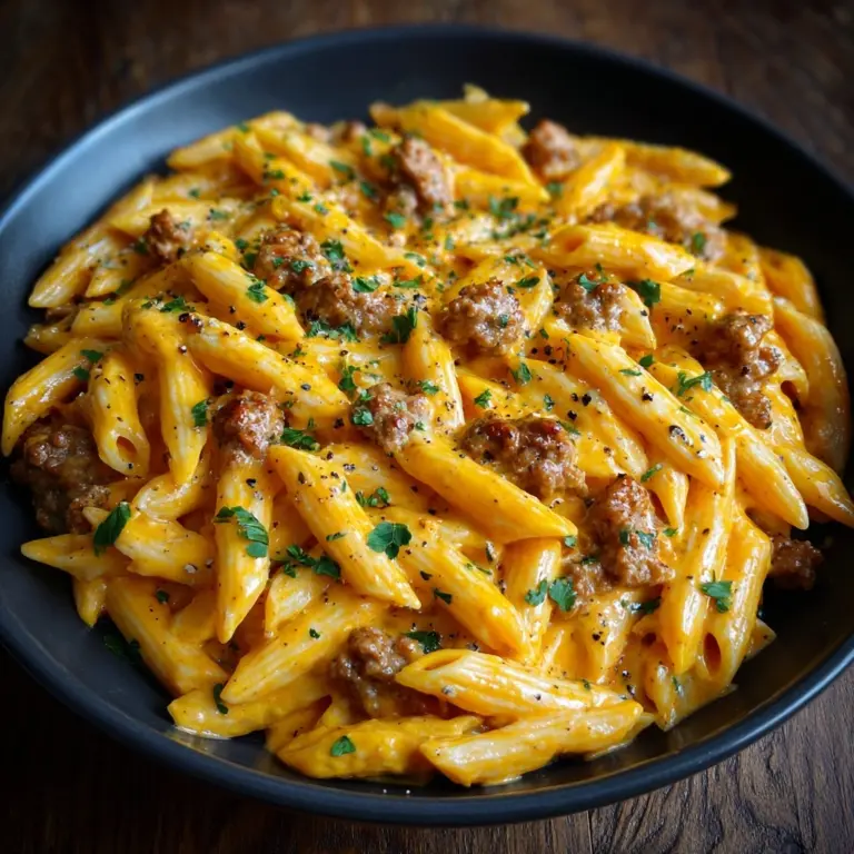 High Protein Creamy Beef Pasta Recipe