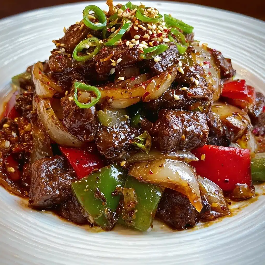 Pepper Steak with Bell Peppers and Onion Recipe