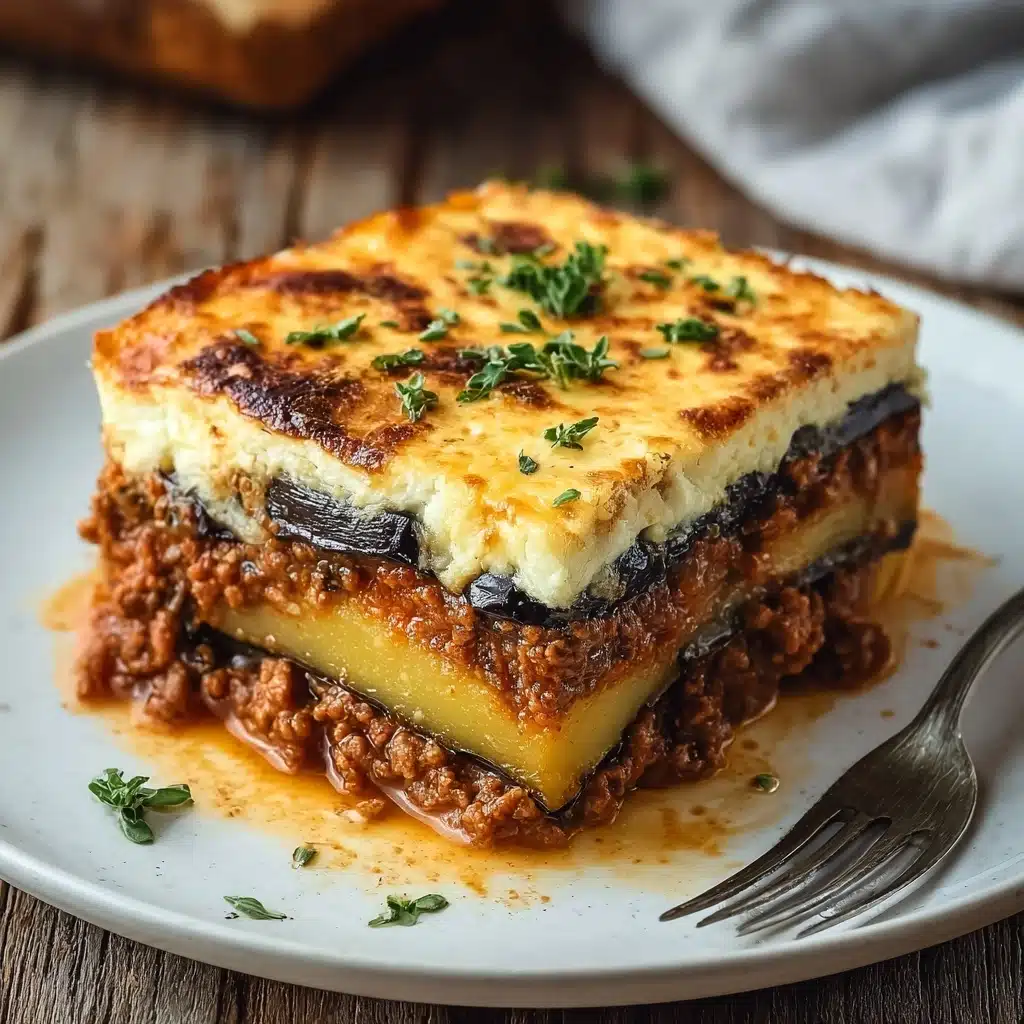 Classic Greek Eggplant Moussaka Recipe - Recipe Image