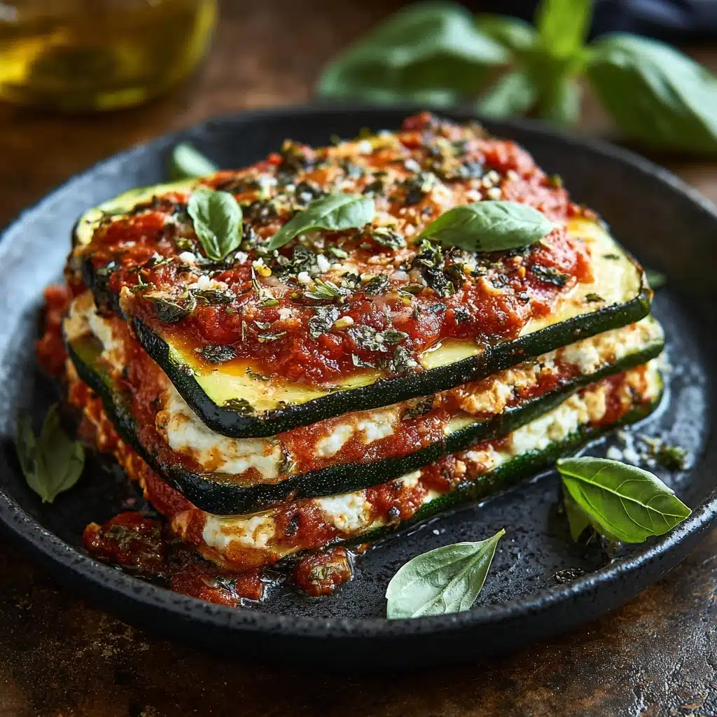 Layered Zucchini Ricotta Melts with Marinara Recipe - Recipe Image