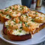 Cheesy Garlic Bread Shrimp Grilled Cheese Recipe