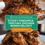 Sticky Pineapple-Teriyaki Chicken Wings in 3 Steps Recipe