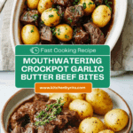 crockpot garlic butter beef bites with potatoes Recipe