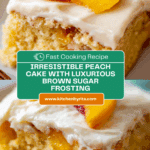 Best Peach Cake with Brown Sugar Frosting Recipe