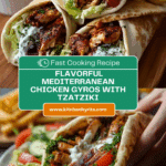 Mediterranean Chicken Gyros with Creamy Feta Tzatziki Recipe