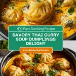 Soup Dumplings in Thai Red Curry Sauce Recipe