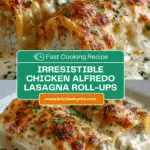 Chicken Alfredo Lasagna Rolls Recipe