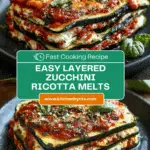 Layered Zucchini Ricotta Melts with Marinara Recipe