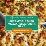 Baked Creamy Chicken Mozzarella Pasta Recipe