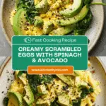 Scrambled Eggs with Spinach and Avocado Recipe
