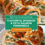 Spinach & Feta Stuffed Salmon Pinwheels Recipe