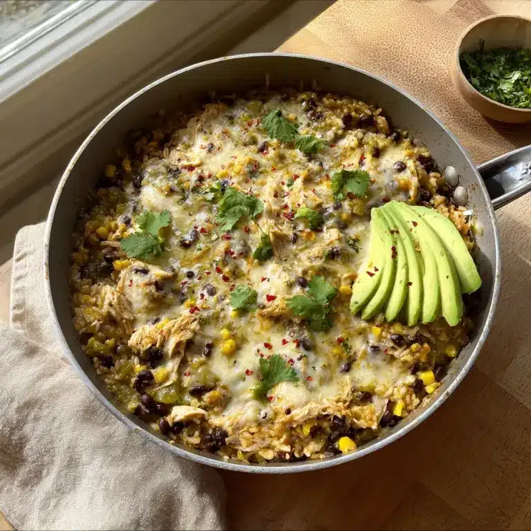 Salsa Verde Chicken & Rice Skillet Recipe