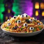 epy pasta salad with mozzarella eyeballs Recipe