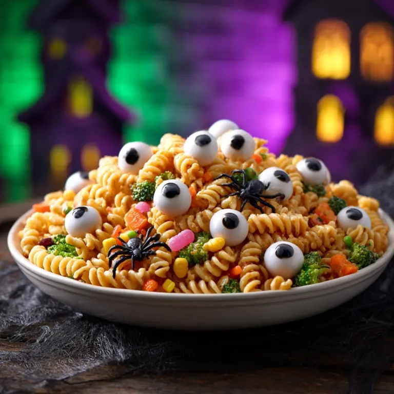 epy pasta salad with mozzarella eyeballs Recipe