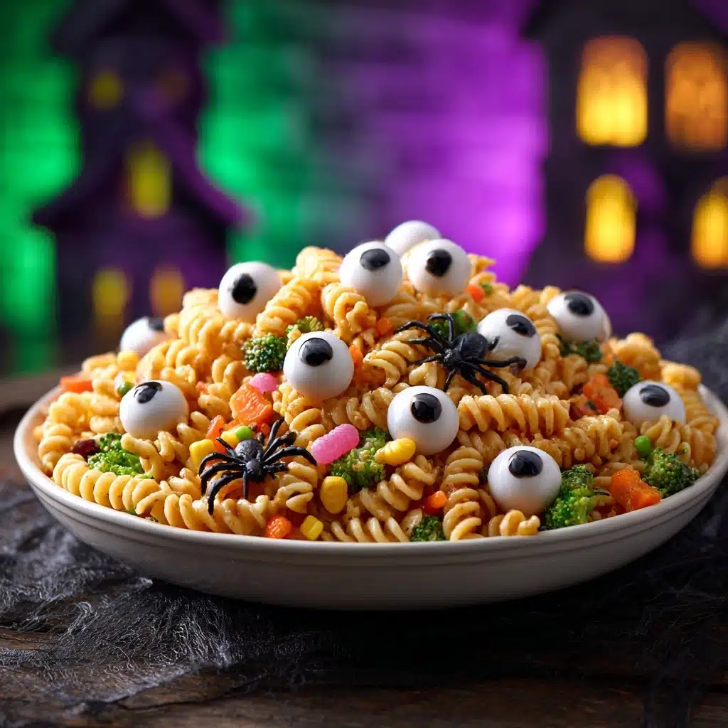 epy pasta salad with mozzarella eyeballs Recipe - Recipe Image