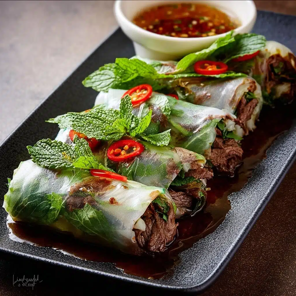 Thai Basil Beef Rolls Recipe - Recipe Image