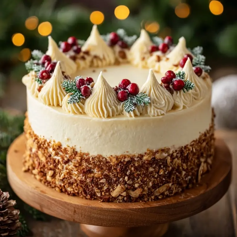 Christmas Spice Cake with Eggnog Buttercream Recipe