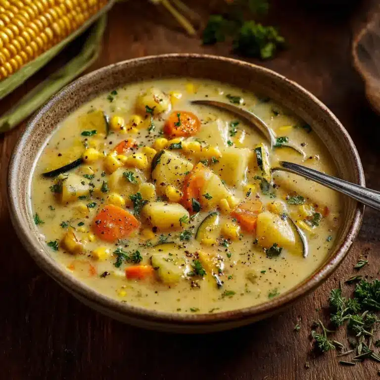 Summer Fresh Corn and Zucchini Chowder Recipe