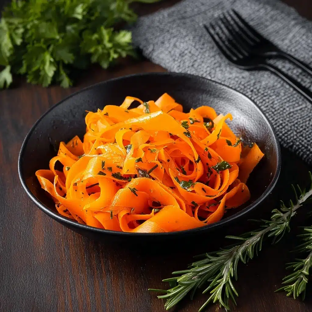 Carrot Ribbons in Rosemary Butter Sauce Recipe - Recipe Image