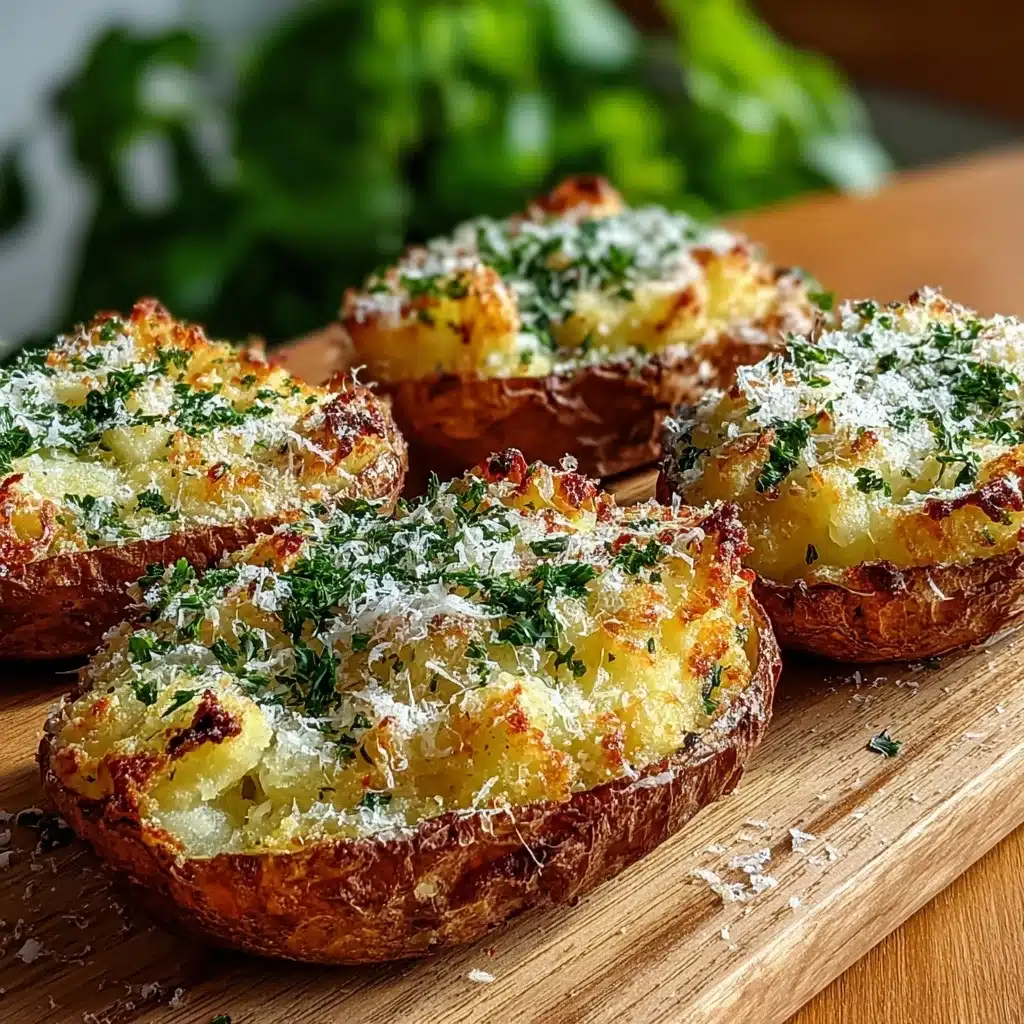 Garlic Herb Roasted Potato Skins Recipe - Recipe Image