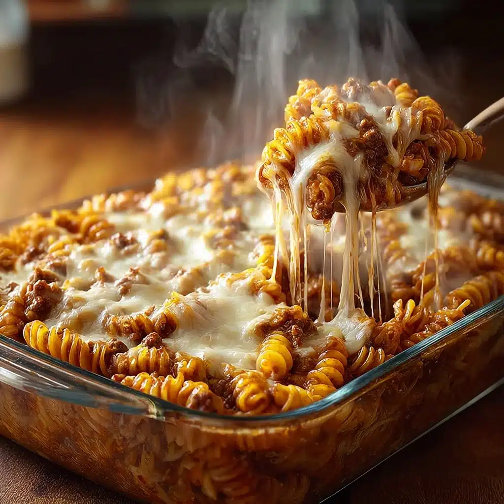 Cheesy Hamburger Casserole Bake Recipe - Recipe Image