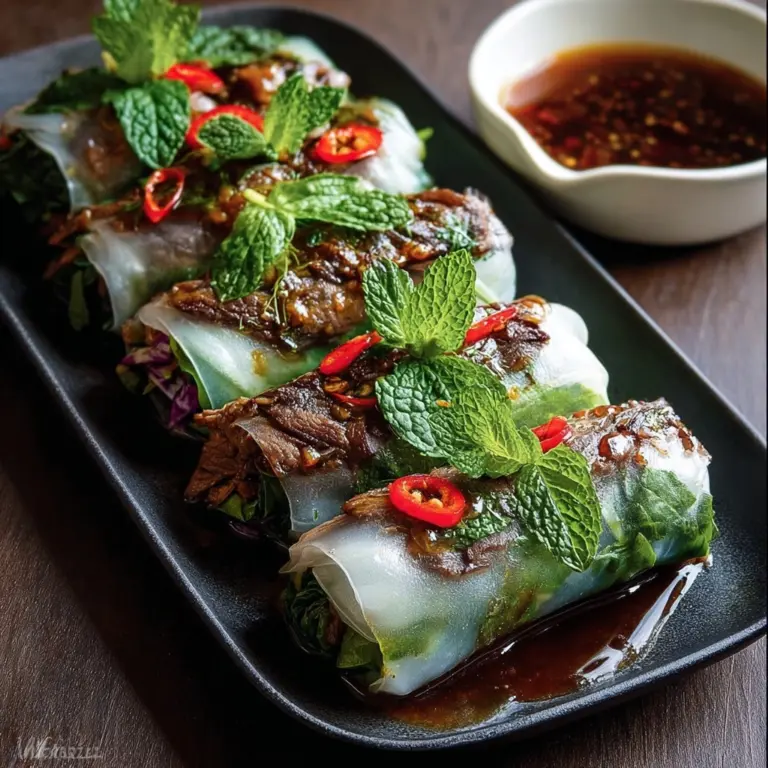Thai Basil Beef Rolls Recipe