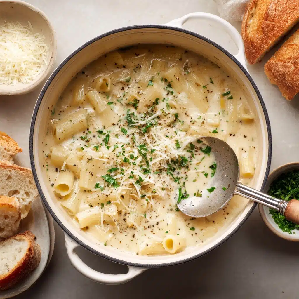 Creamy Garlic Parmesan Soup Recipe - Recipe Image
