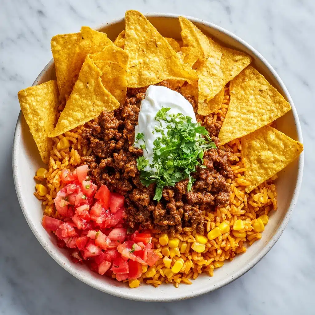 Taco Rice Bowl with Doritos Recipe - Recipe Image